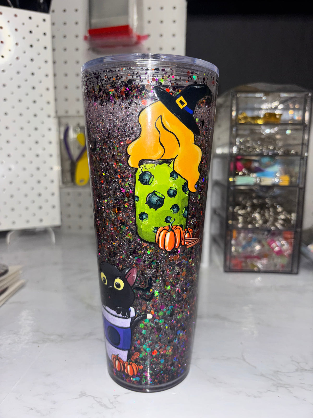 24 oz Hocus Pocus Snowglobe Tumbler